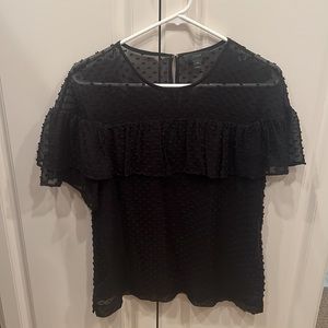 J. Crew Edie Textured Clip Dot Top Size 4